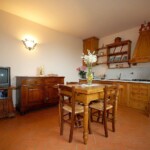 The kitchen dining room of Casa Forese vacation apartment in Tuscany The kitchen dining room of Casa Forese vacation apartment in Tuscany
